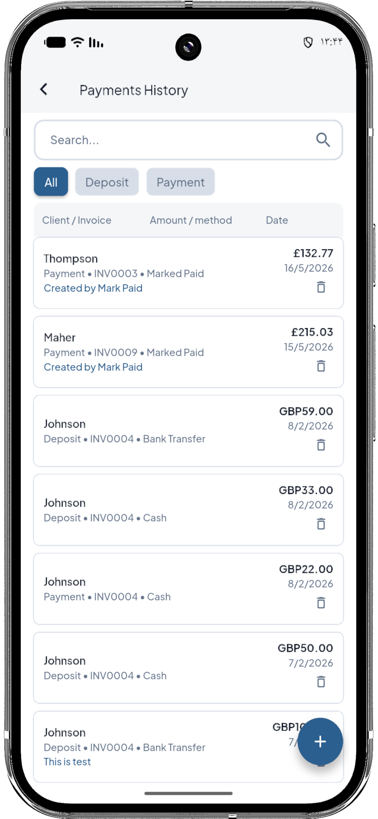 Virgol payment history